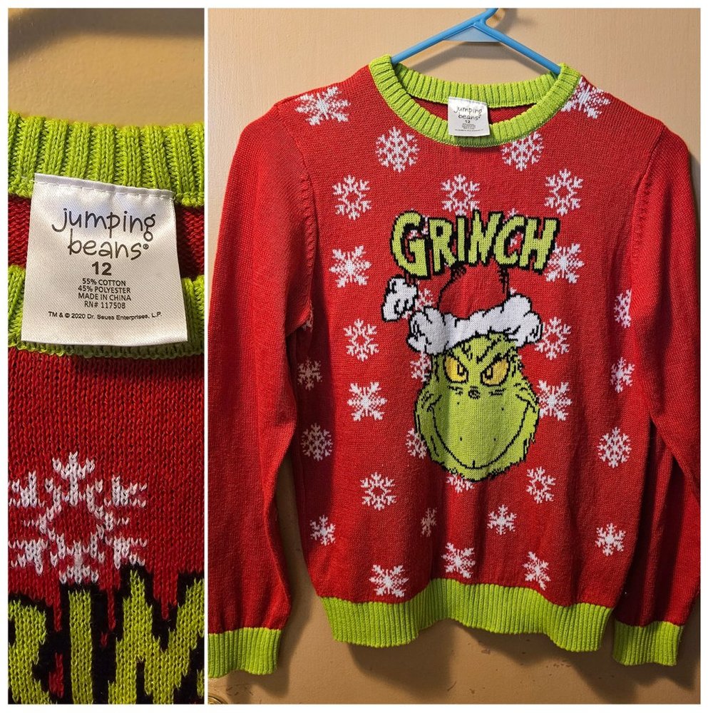 Grinch Christmas Sweater - size 12